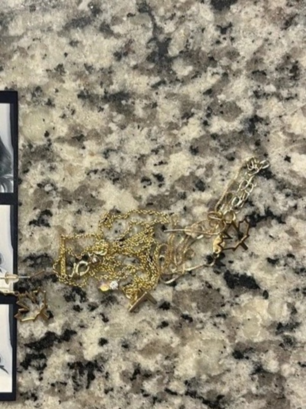 Gold Photo Pendant Necklace Like New